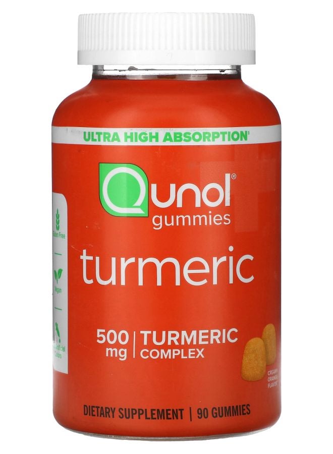 Turmeric Gummies Creamy Orange 500 mg 90 Gummies (250 mg per Gummy)