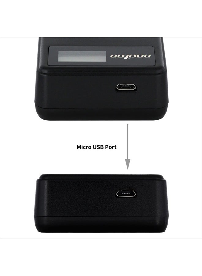 Norifon - LP-E6 Dual Channel LCD USB Charger for Canon EOS 5D Mark II, EOS 5D Mark III, EOS 5D Mark2, EOS 5DS, EOS 5DS R, EOS 60D, EOS 60Da, EOS 6D, EOS 70D, EOS 7D, EOS 7D Mark II Camera and More - Image 1