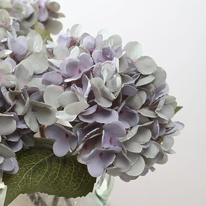 Kisflower باقة أزهار هورتنسيا حريرية صناعية من كيس فلاور - 6 قطع - هورتنسيا بيضاء واقعية لديكور حفلات الزفاف والحفلات والمكاتب والمنزل - Image 5