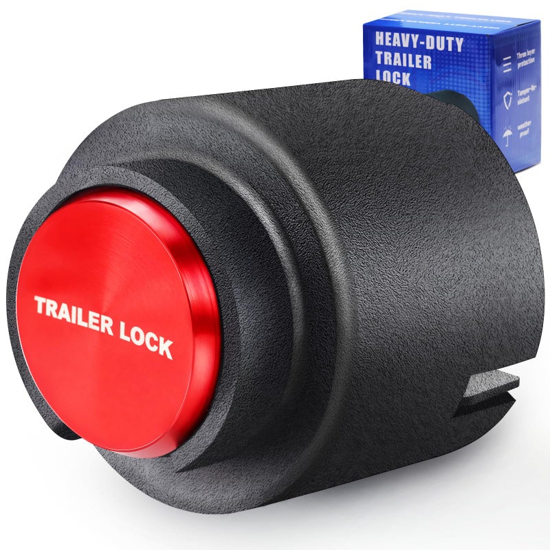 FixOasis Trailer Lock for 1-7/8", 2",2-5/16" & Bulldog Couplers, Heavy-Duty Hardened Steel Trailer Tongue Locks with Fully Covered Anti-Theft Design, Powder-Coated for Weather Resistance - Image 1
