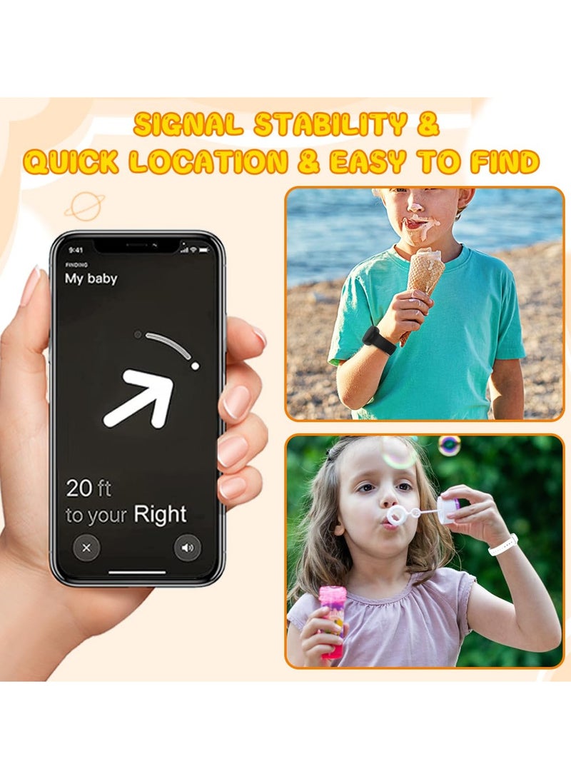 KASTWAVE 2 Pack Smart Tag 2 Bracelet Waterproof, Silicone Wristband Compatible with Samsung Galaxy SmartTag2 Holder Case, Smarttag 2 Full Cover Watch Band Hidden Accessories (Black+White) - Image 4