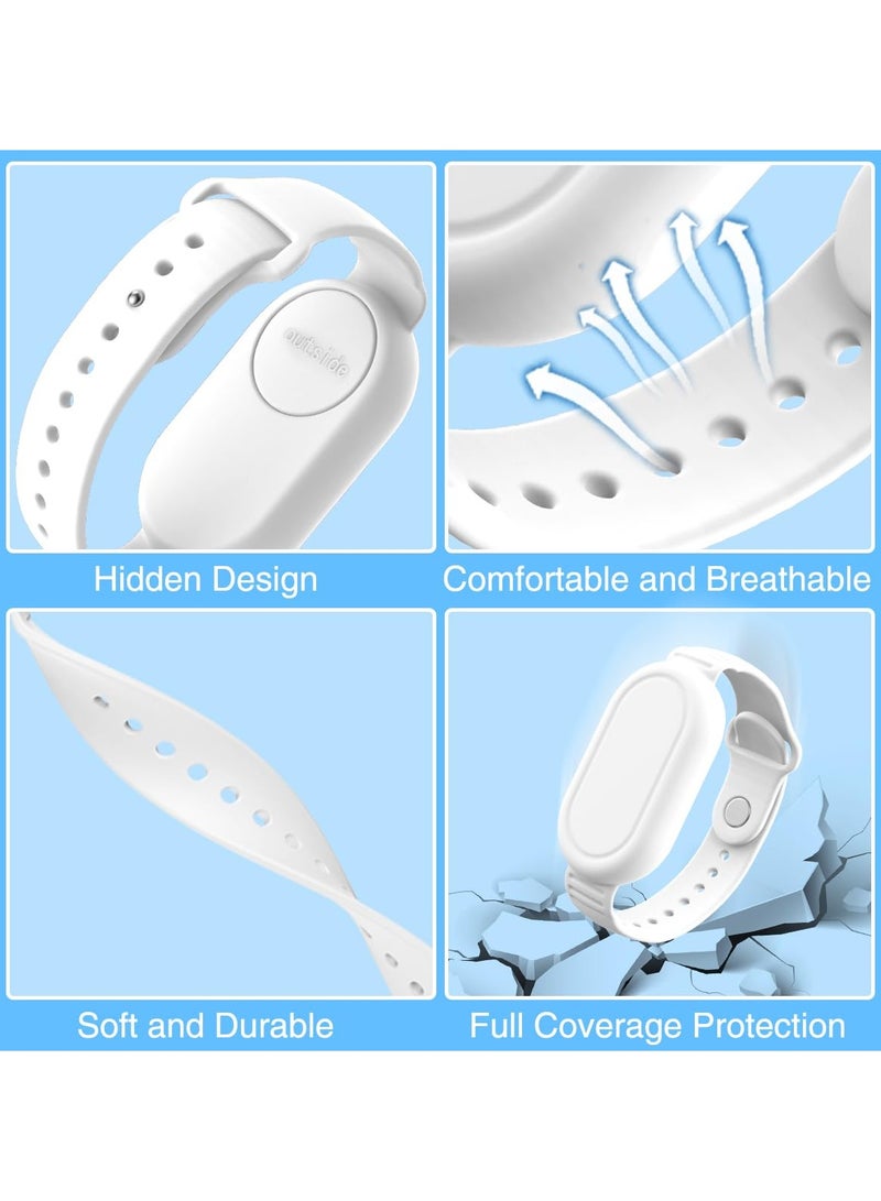 KASTWAVE 2 Pack Smart Tag 2 Bracelet Waterproof, Silicone Wristband Compatible with Samsung Galaxy SmartTag2 Holder Case, Smarttag 2 Full Cover Watch Band Hidden Accessories (Black+White) - Image 5