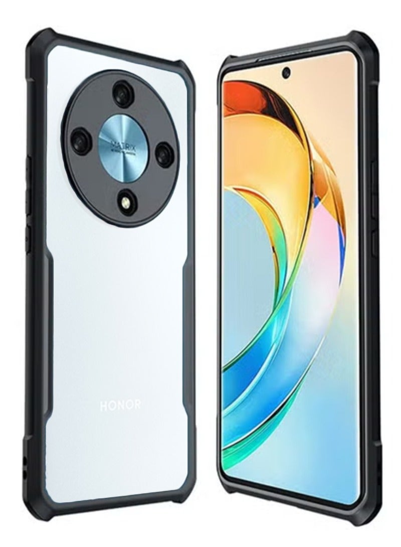 Case Cover for Mobile Phone  Honor X9b 5G, Ultra-Thin Lightweight Cover Soft TPU Bumper + Acrylic Clear Back Case Cover  - Image 1