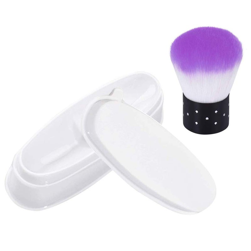 EBANKU Dip Powder Tray French Nail Dip Tray Nail Dipping Powder Container Tray with Dip Powder Brush