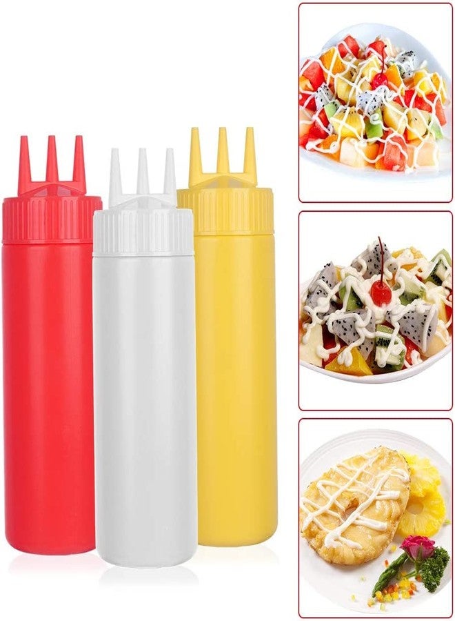 PUTHAK UNEQUETREND Puthak Squeeze Bottle 3 Hole Ketchup Mustard Salad Dressing Seasoning Squeezer Suitable for Family Restaurant Bakery (500 ml, Red) - Image 5