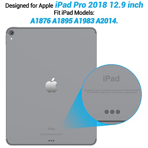 Asgens Case for iPad Pro 12.9'' 2018, Black Clear Silicone Case Flexible Soft TPU Silicone Protective Cover for 2018 iPad Pro 12.9 inch Model A1876/A1895/A1983/A2014 - Image 4
