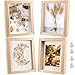 Dohomi 5x7 Shadow Box Frame Small Shadow Box Display Case 4 Pack Natural Wood Picture Frame Glass Surface Internal Depth 06 inch for Wall Or Tabletop - Image 2