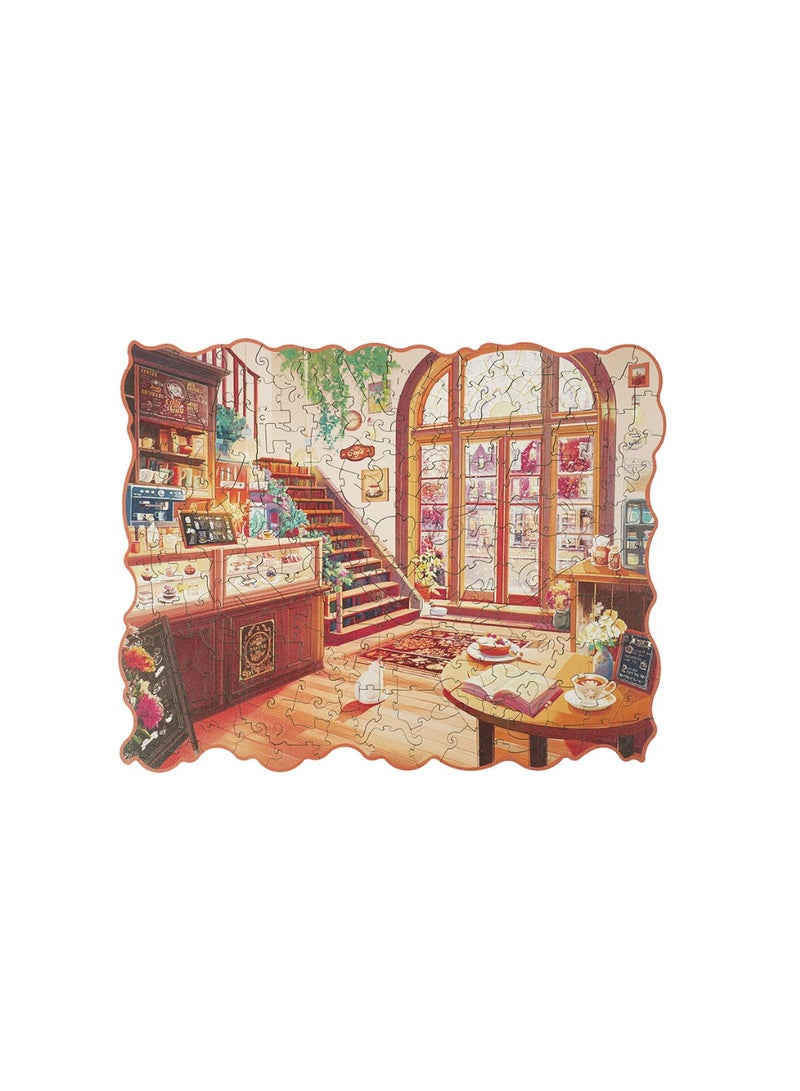 ROBOTIME Rowood Cozy Winter Café Wooden Jigsaw Puzzle TA006 - Image 1