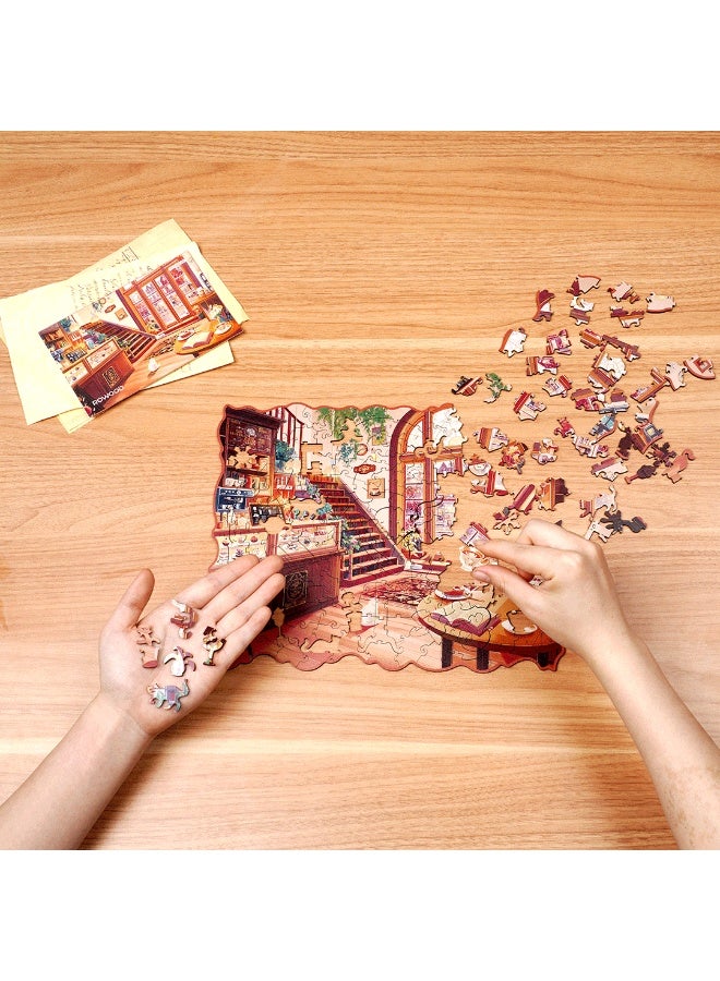 ROBOTIME Rowood Cozy Winter Café Wooden Jigsaw Puzzle TA006 - Image 2