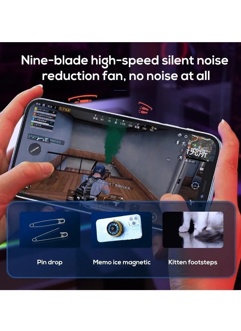 JAJEEK Phone Cooler for Gaming with Blue Light – Ultimate Cooling Solution for Android & iPhone Users  - Image 4