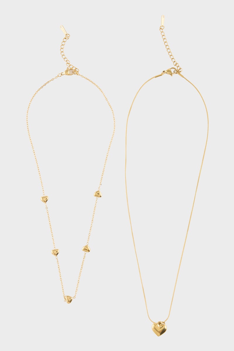 DeFacto Gold Woman Woman Gold 2 Piece Steel Necklace Casual - Image 2