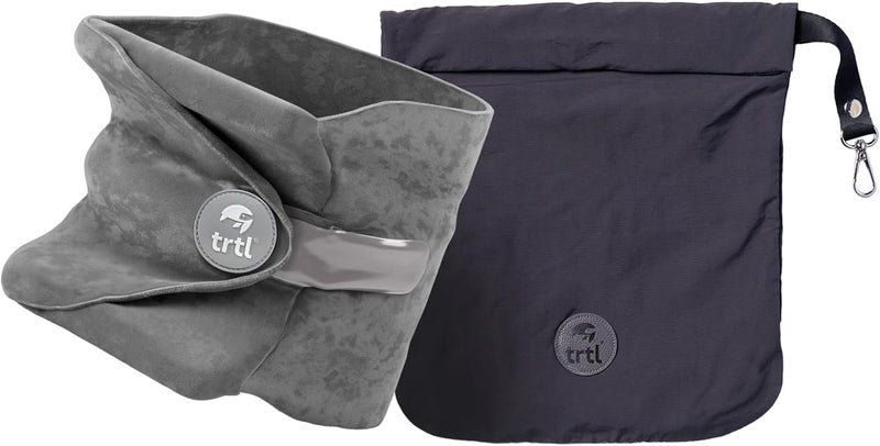 trtl Pillow - Scientifically Proven, Super Soft Neck Support Travel Pillow for Sleeping - Lightweight and Machine Washable - Ergonomic Design for Traveling on Airplanes, Cars, and Trains - Grey - Image 1