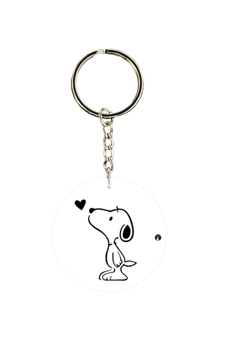 Double Sided Cartoon Character Printed Keychain