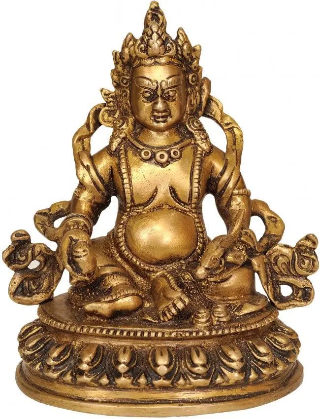 Idol Collections Brass Sitting God Kuber Statue Idol, Height : 6 inches - Image 2