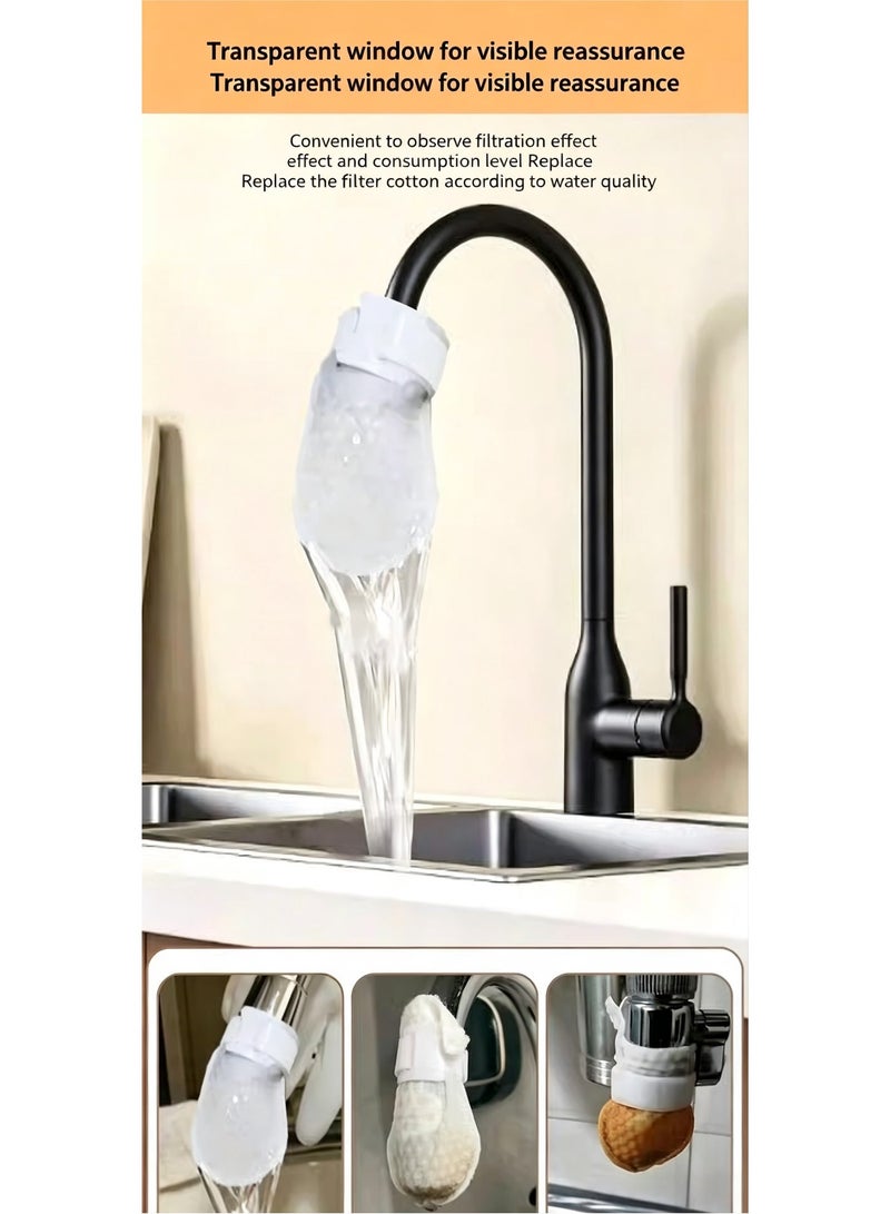 20-Pack Faucet Filter Socks with 2 Cable Ties, Universal Tap Water Filter Bags for Sediment & Rust Removal - Image 2