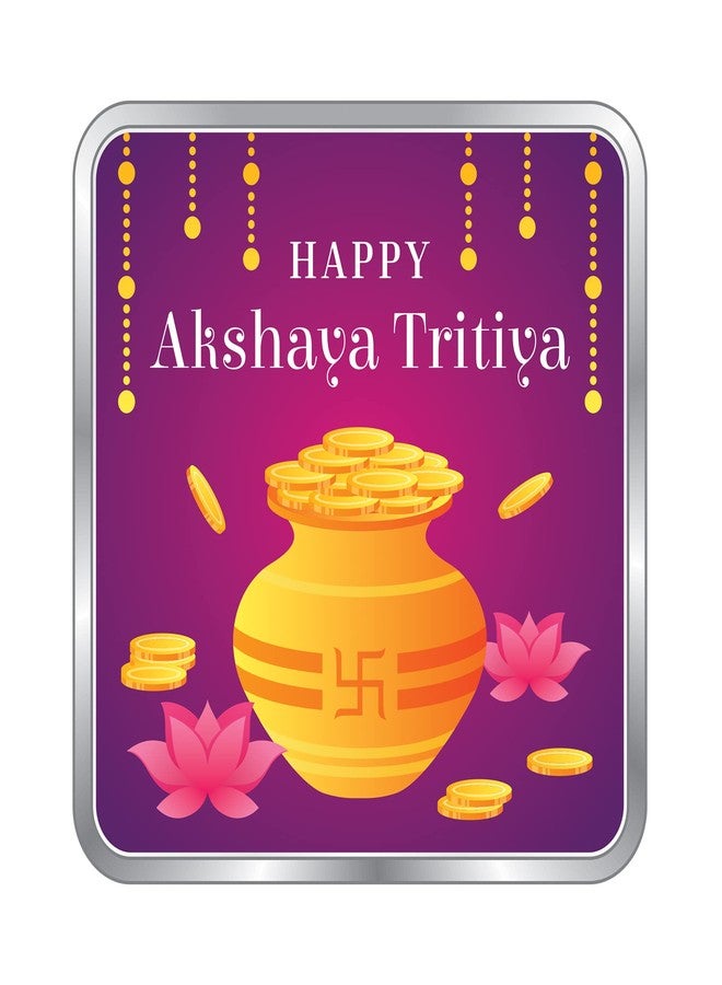 ACPL Precious Moments BIS Hallmarked Akshaya Tritiya Square Silver Coin 20 Gram 999 Pure. - Image 1