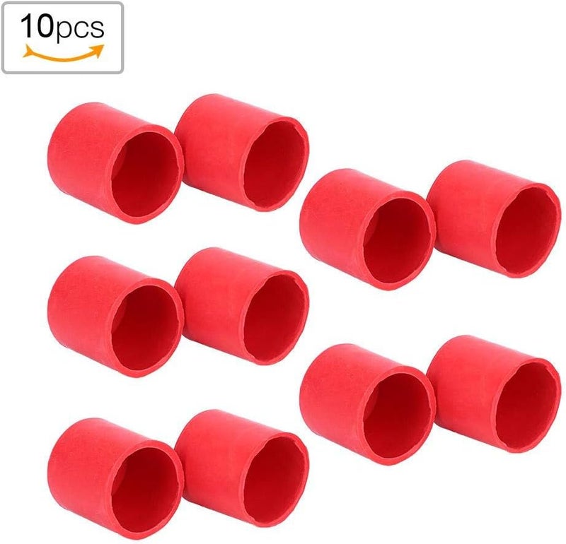 woobles Pool Cue Cap, Pool Cue Tip Rubber Cover Billiards Cues Stick Protection Cap (10pcs) - Image 2