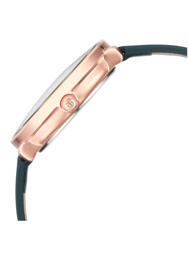 TITAN Workwear Women's Watch 2651WL02 – Grey Dial, Green Leather Strap, Quartz Movement, Mineral Glass - Image 3