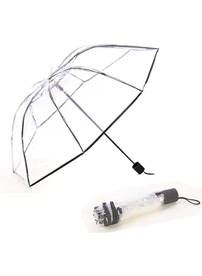 1 قطعة مظلة شفافة شفافة مظلة المحمولة - Image 1