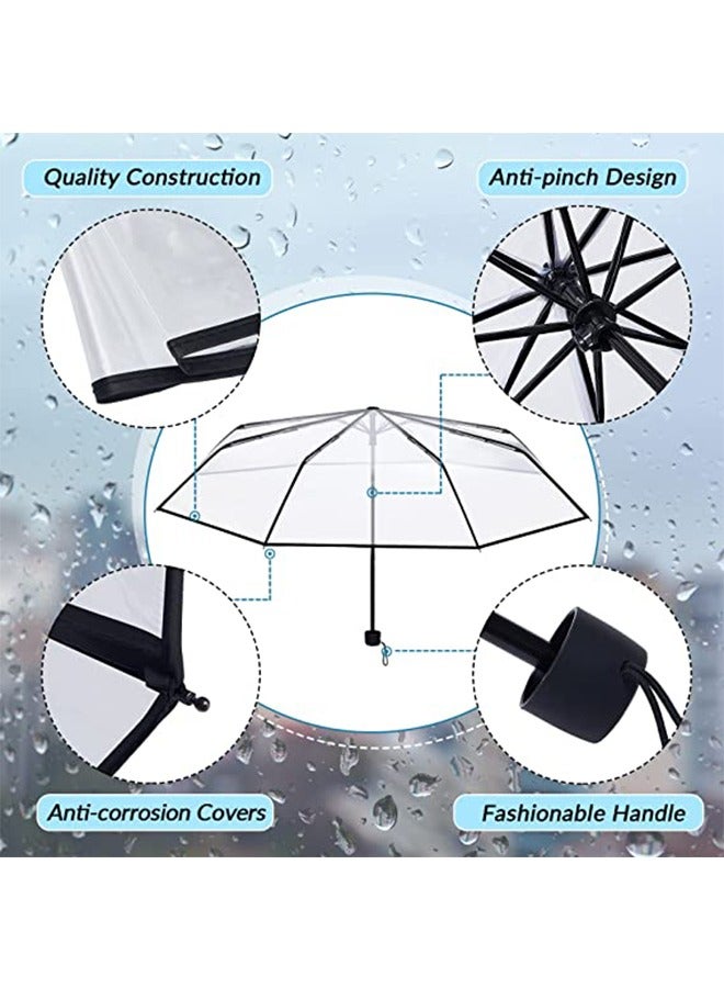 1 قطعة مظلة شفافة شفافة مظلة المحمولة - Image 2