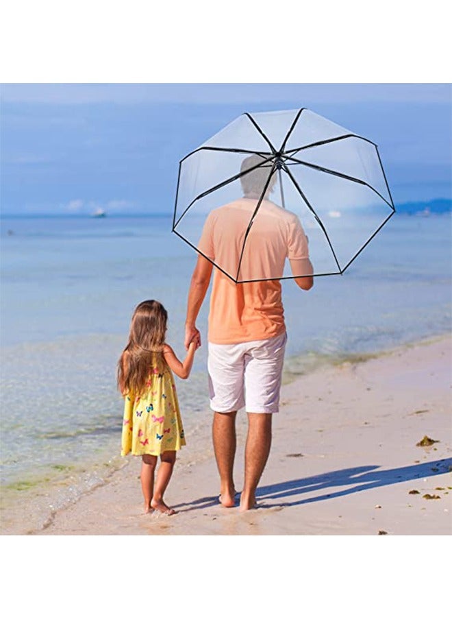 1 قطعة مظلة شفافة شفافة مظلة المحمولة - Image 4