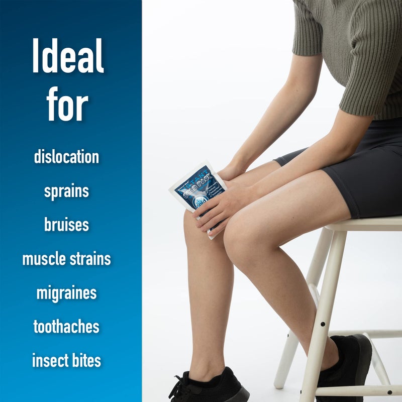 General Medi Instant Ice Cold Pack (4â€x 5.5â€) â€“ 25 Packs Disposable Cold Therapy Ice Packs for Pain Relief, Swelling, Inflammation, Sprains, Toothache â€“ for Athletes & Outdoor Activities - Image 4