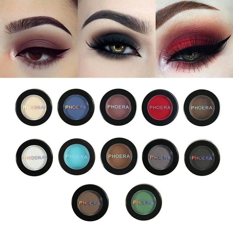 Phoera AQUAPURITY Waterproof Long Lasting Matte Eyeshadow Palette in 12 Pigment Color Face Powder Eye Shadow Cosmetic Cream Makeup Cosmetic (205 Friskie) - Image 2