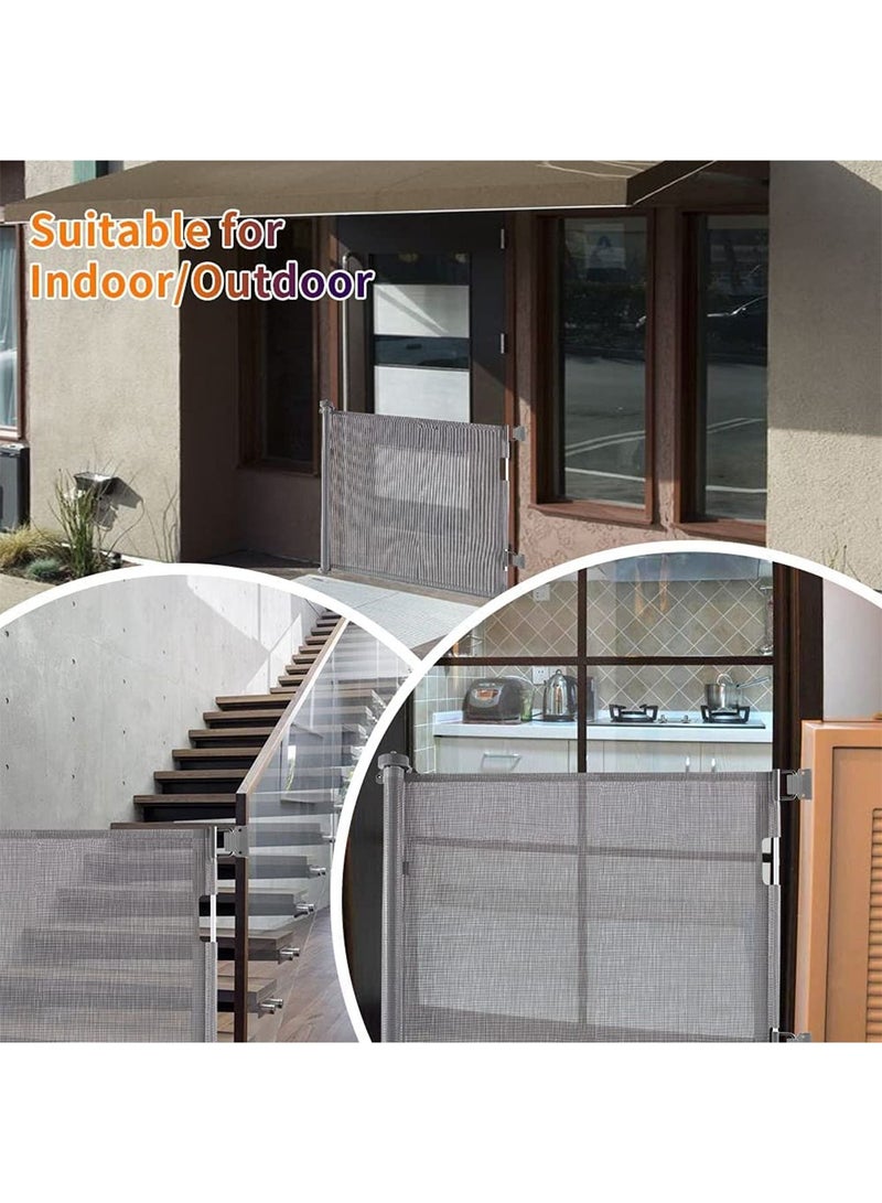 GT-Wheel Safety Gate Retractable Baby Mesh Gate for Stairs Doorways for Babies and Pets - Image 4