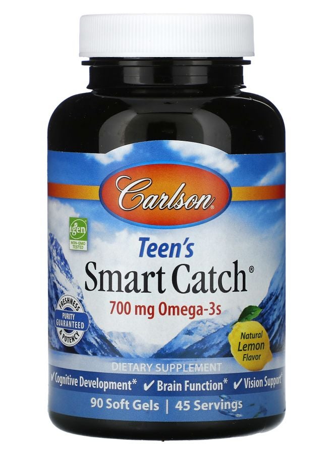 Teen's Smart Catch Natural Lemon 700 mg 90 Soft Gels (350 mg per Soft Gel)