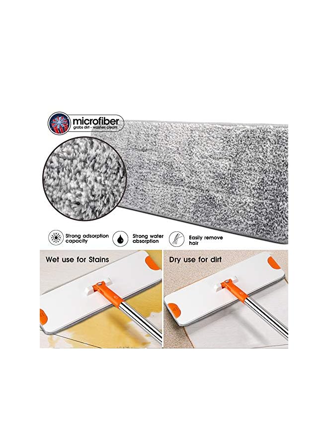 PROMASS Mop and Buckets Sets Dual Wash & Dry Cleaning Bucket with 6pcs Microfiber Mop Pads Send 1pc Bucket Cleaning Brush Masthome - Image 5