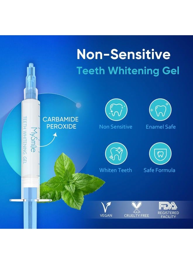 MySmile طقم تبييض الأسنان للأسنان الحساسة مع ضوء LED، تبييض سريع غير حساس خلال 10 دقائق، 3 قطع من جل تبييض الأسنان، تبييض قوي، آمن للمينا - Image 5