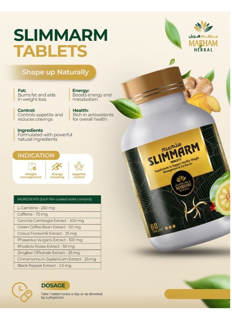 Slimmarm Tablet: Your Ultimate Solution for Healthy Weight Management & Fat Burner | 60 Tablets - pzsku/ZCF35BA31FAFFA9C8A93DZ/45/_/1725605938/88289da4-59d9-40cf-9954-e4eda65ba4d9