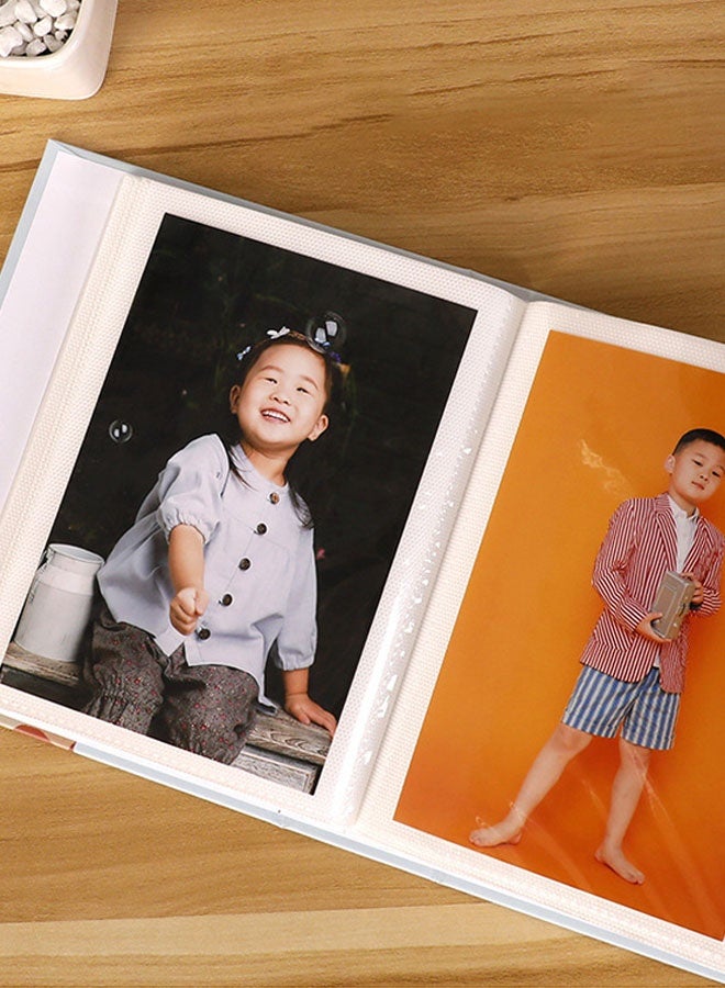 Hanayo ألبومات الصور 6 إنش ألبوم بيني 100 جيب صور ألبوم حالة الصور ألبوم تخزين مجموعة الصور كتاب الصور العائلية (أزرق) - Image 5