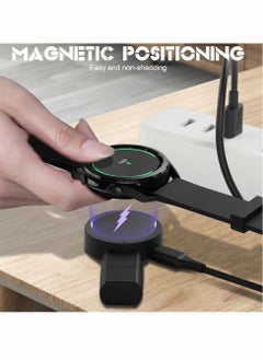 Y&D Samsung Galaxy Watch 5/4/3 Active 2 Charger USB Travel Cordless Wireless car Keychain for Watch5 Pro Watch4 Classic Watch3 & Active2 Accessories  - Image 4