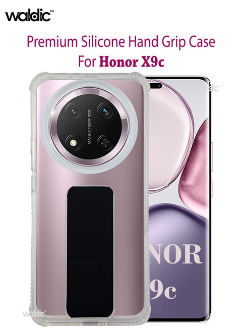 Honor X9c Premium Case | Designed for Honor X9c | Slim TPU Airbag Bumper Shock Absorption Rubber Soft Silicone Case Cover Fit for Honor X9c | Black