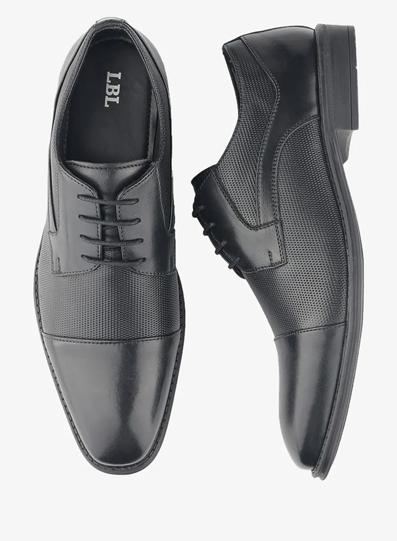 LBL by Shoexpress Men Lace-Up Leather Derby Shoes