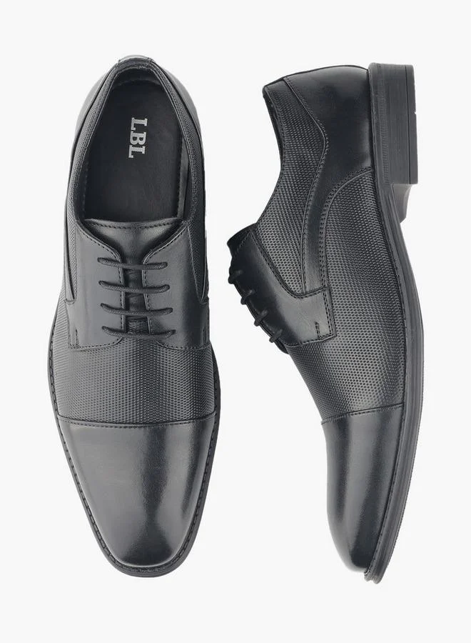 LBL by Shoexpress Men Lace-Up Leather Derby Shoes