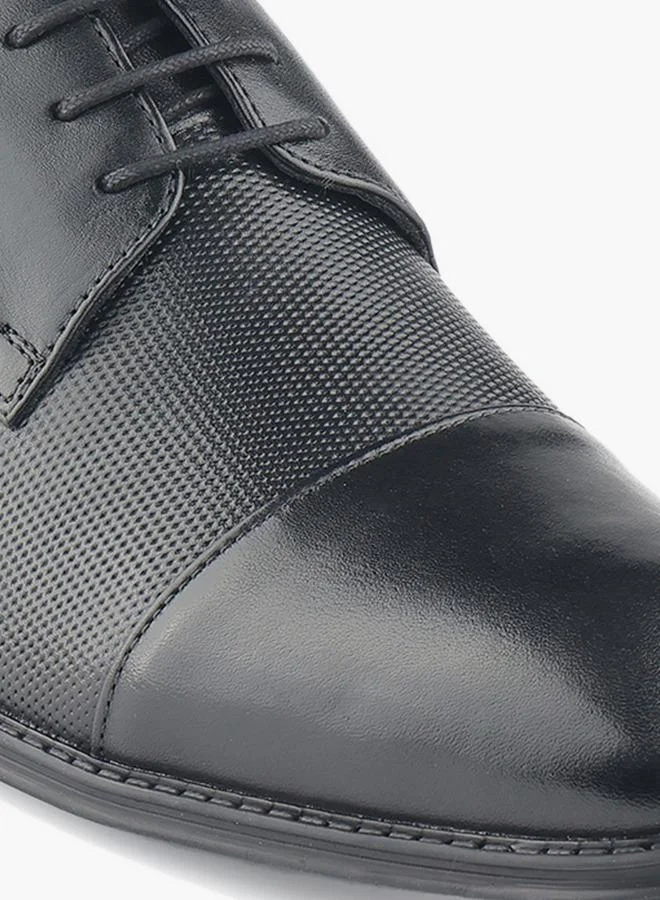 LBL By Shoexpress BLACK Men Lace-Up Leather Derby Shoes for Men | Best Price UAE