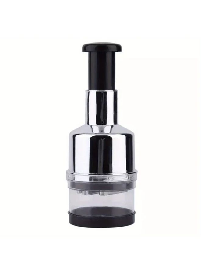 1pc Heavy Duty Manual Garlic Press And Onion Chopper Stainless Steel Garlic Crusher With Lever No Electricity Needed Easy Clean Design For Garlic Onions Herbs Spices Kitchen Tool For Home And Professional Kitchens Durable 430 Stainless Steel Construction Garlic Mincer Herb Chopping Sleek Silvery Finish Food Preparation Compact Gadget Sturdy Build Hand Operated Press - Image 3