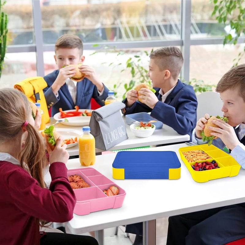 Hap Tim Bento Lunch Box for Kids & Adults, Lunchbox Containers with Tablewares for Boys & Girls, Leakproof, Microwave, Dishwasher, Freezer Safe, Bpa-Free, Blue, (SA1265-BL) - Image 4