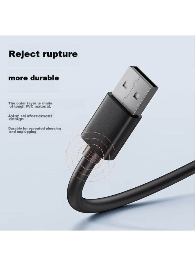 Zleue Usb Hub Splitter 2.0, 4-port Hub Expander, Laptop And Desktop Computer Multi-port Adapter, Extension Cable With Power Port, 0.2 Meters, E8004c - Image 4