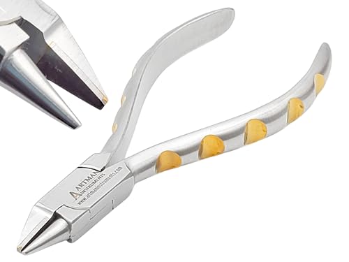 ARTMAN INSTRUMENTS Bird Beak Pliers Small Tip Loop Forming Pliers, Stainless Steel Orthodontic Bending & Shaping Tool, Precision Loop & Wire Forming Pliers, Golden Dot Series - Image 1