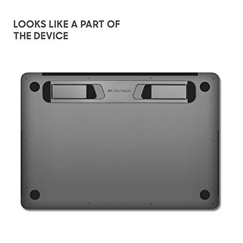 DailyObjects Tabletop Osgo - Adjustable Folding Laptop/Tablet Stand | Ideal tilt for Drawing/Writing/Viewing | Aluminum Finish | Suitable for Table/Desk/Bed | (Space Grey) - Image 5