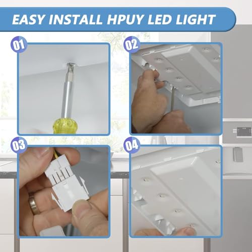 HPUY W10866538 W11043011 LED Light Replacement for Kenmore Maytag Amana IKEA Whirlpool Refrigerator Led Light Replace Q184G2 with Cover - Image 4