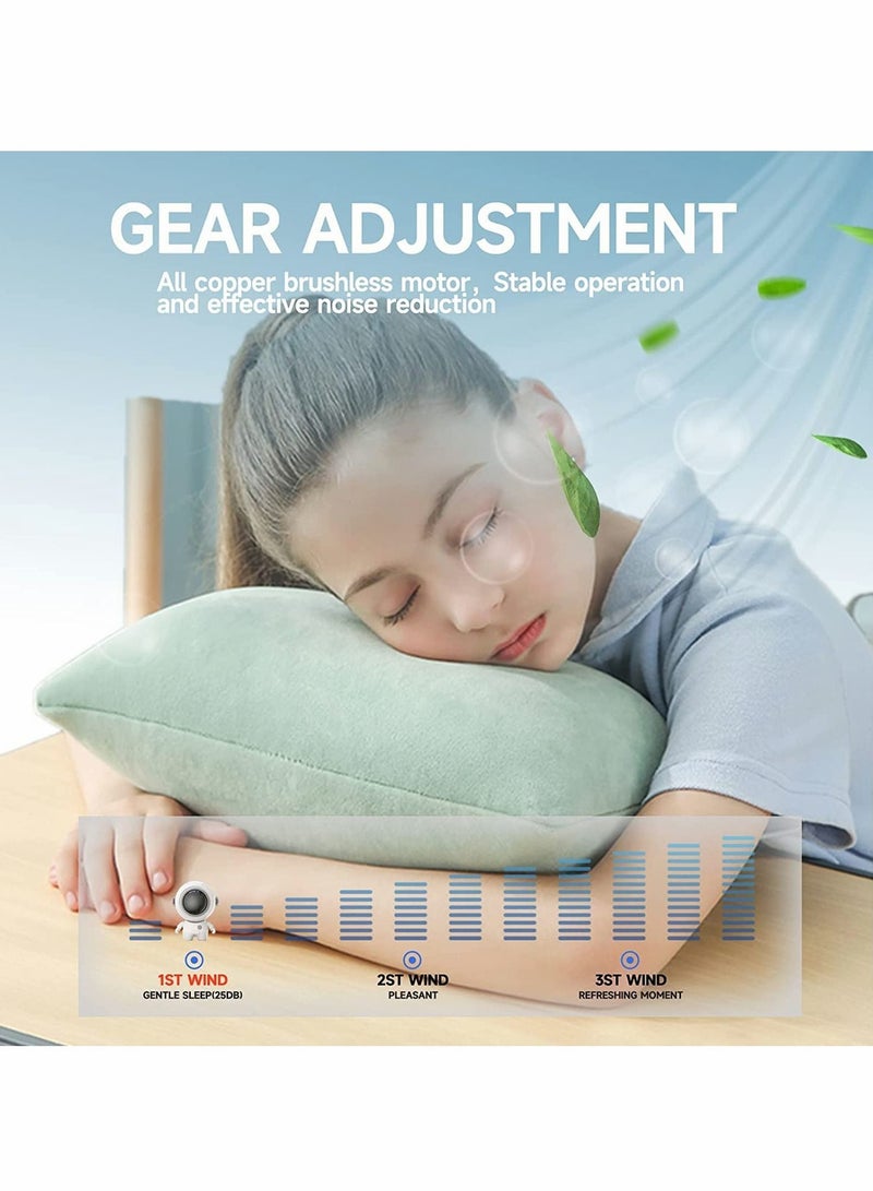 إكسفور مروحة صغيرة محمولة ، قلادة مروحة شخصية محمولة قابلة لإعادة الشحن مع 3 سرعة رياح معلقة USB مروحة محمولة بدون استخدام اليدين يمكن ارتداؤها بدون أوراق مروحة صغيرة لرائد الفضاء للمنزل والمكتب والسفر في ال - Image 3