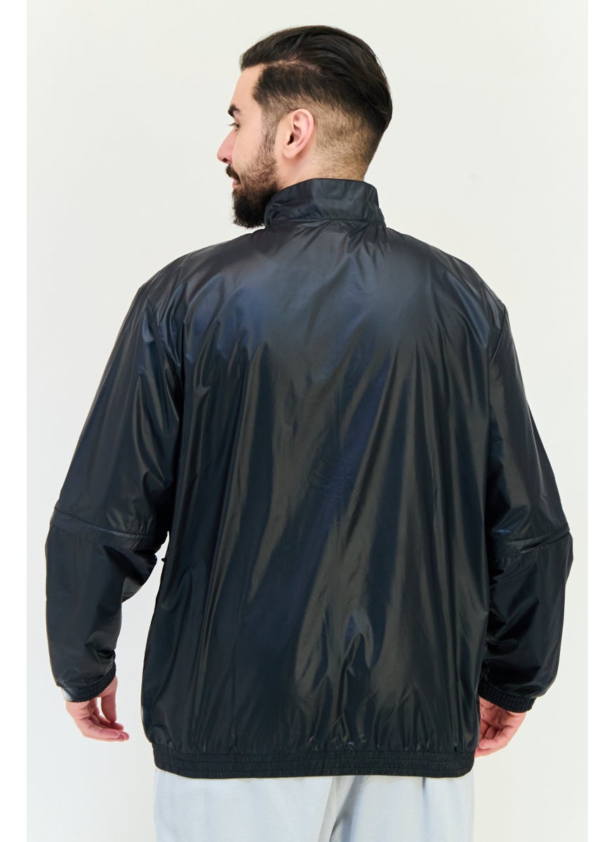adidas Originals Men Utility Fit Brand Logo Training Track Jacket, Black  - Image 3