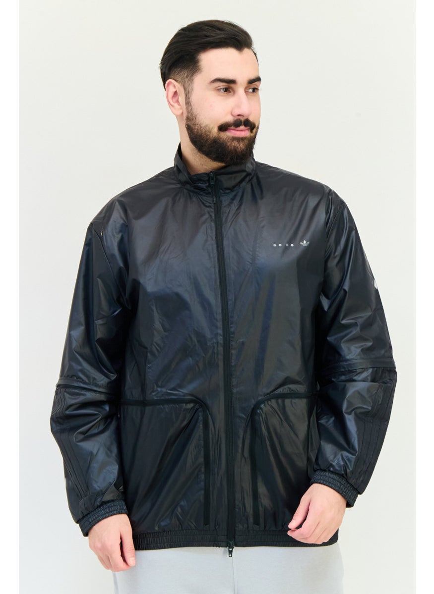 adidas Originals Men Utility Fit Brand Logo Training Track Jacket, Black  - Image 1