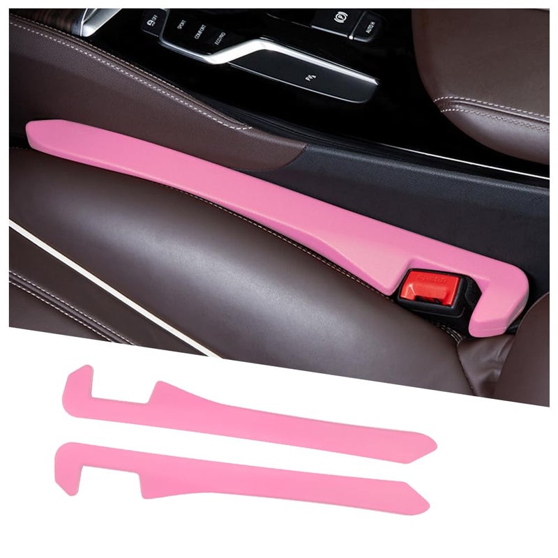 KIFIDAN 2PCS Car Seat Gap FillerFlexible Seat Gap Organizer Between Seats for Tightly Filling Seat GapsUniversal Car Side Seat Gap Filler Interior Car Accessories for Women Men Pink - Image 3