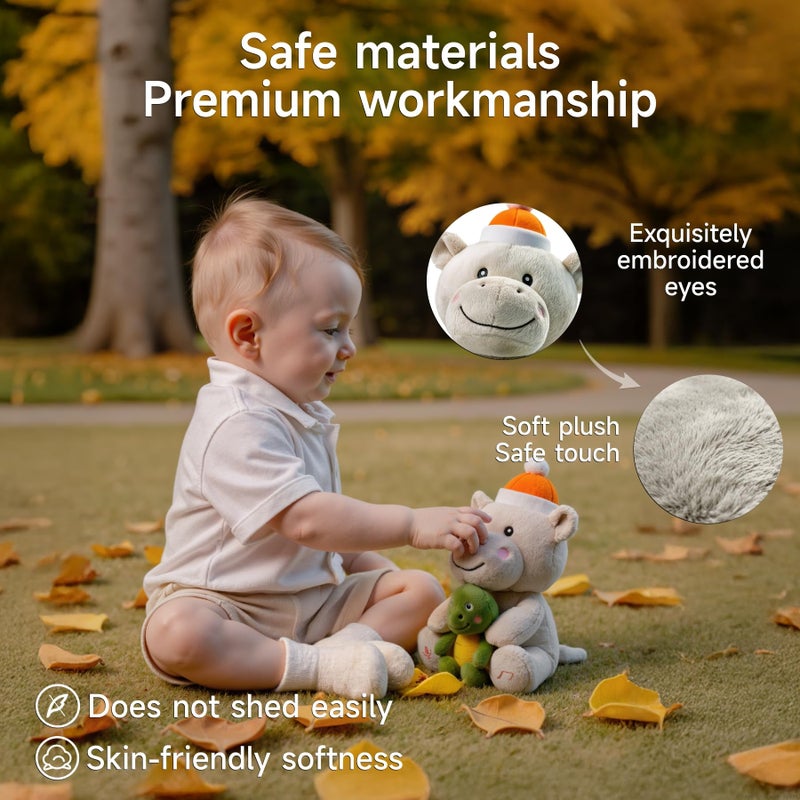 eJog Pup Dancing Talking Baby Music Toy, Mimicking Twisting Electronic Soft Plush Hippo Toy with Record & Repeating What You Say, Singing Interactive Baby Toy for Boys Girls Kids - Image 3