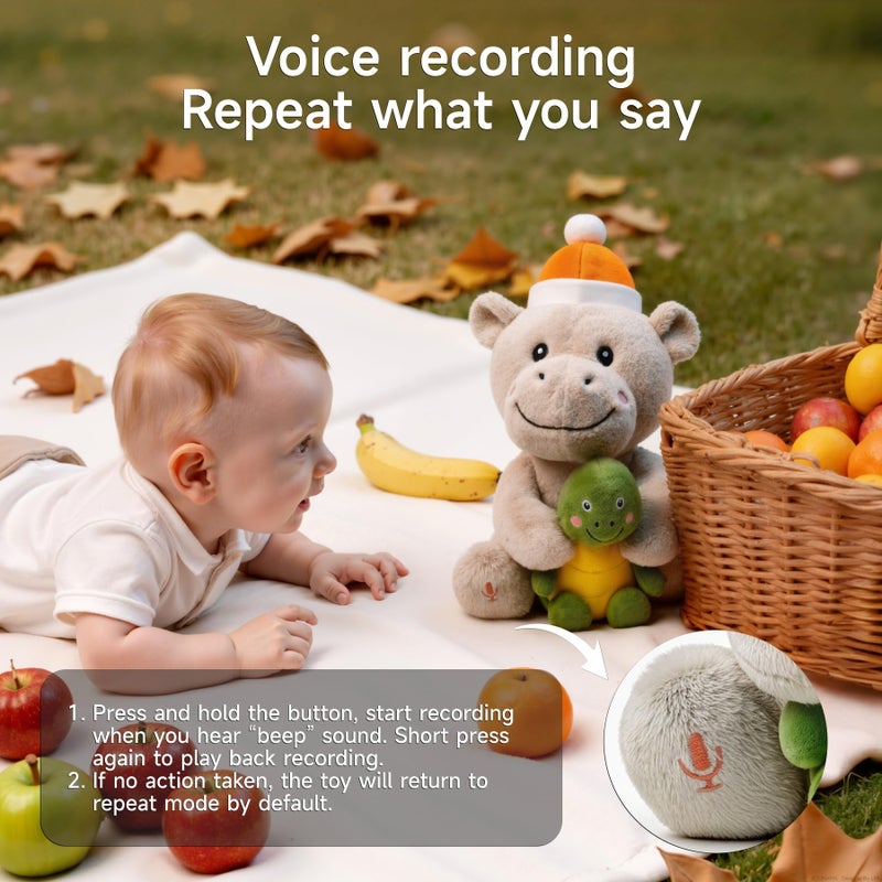 eJog Pup Dancing Talking Baby Music Toy, Mimicking Twisting Electronic Soft Plush Hippo Toy with Record & Repeating What You Say, Singing Interactive Baby Toy for Boys Girls Kids - Image 5